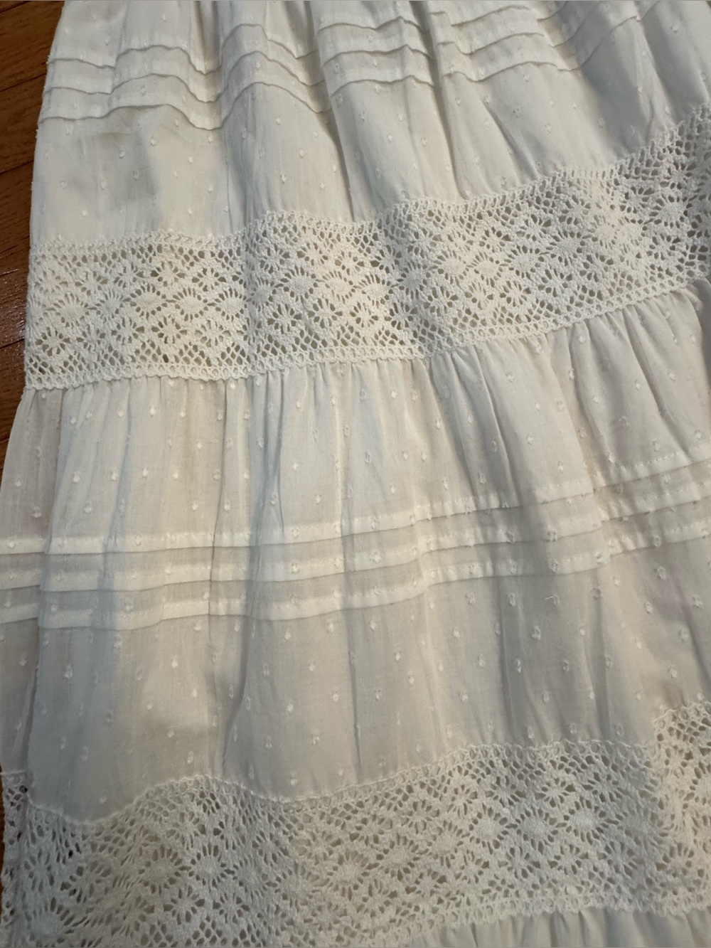 NEW Embroidered Eyelet Maxi Skirt- Ecru - Picture 11 of 14